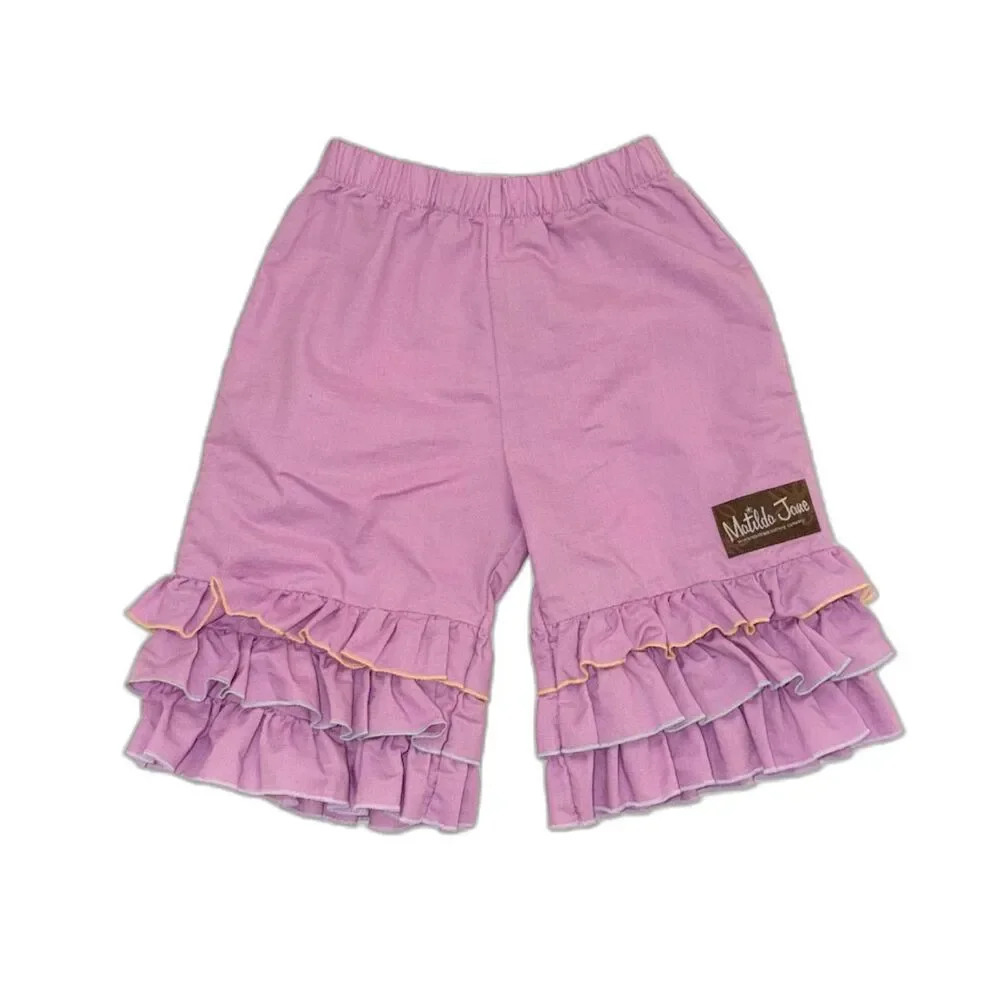 Matilda Jane girls 18M 2 triple ruffle Sweet Violet linen blend pants Good Hart